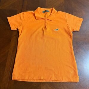 Lacoste Crocodile Polo Shirt Orange Short Sleeve Classic Fit Men's Small